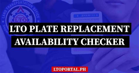 how to check plate number availability|LTO Plate Replacement Inquiry: Online Checker .